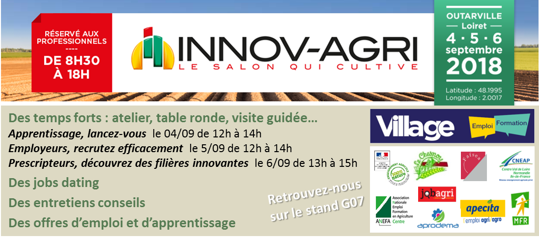 Retrouvez nous sur INNOVAGRI stand G07 Retrouvez nous sur INNOVAGRI stand G07