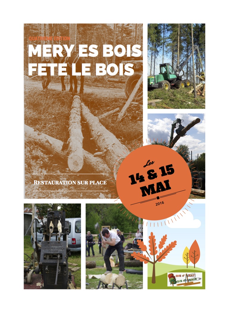Flyer Fête du Bois à MERY ES BOIS 14 et 15 Mai 2016